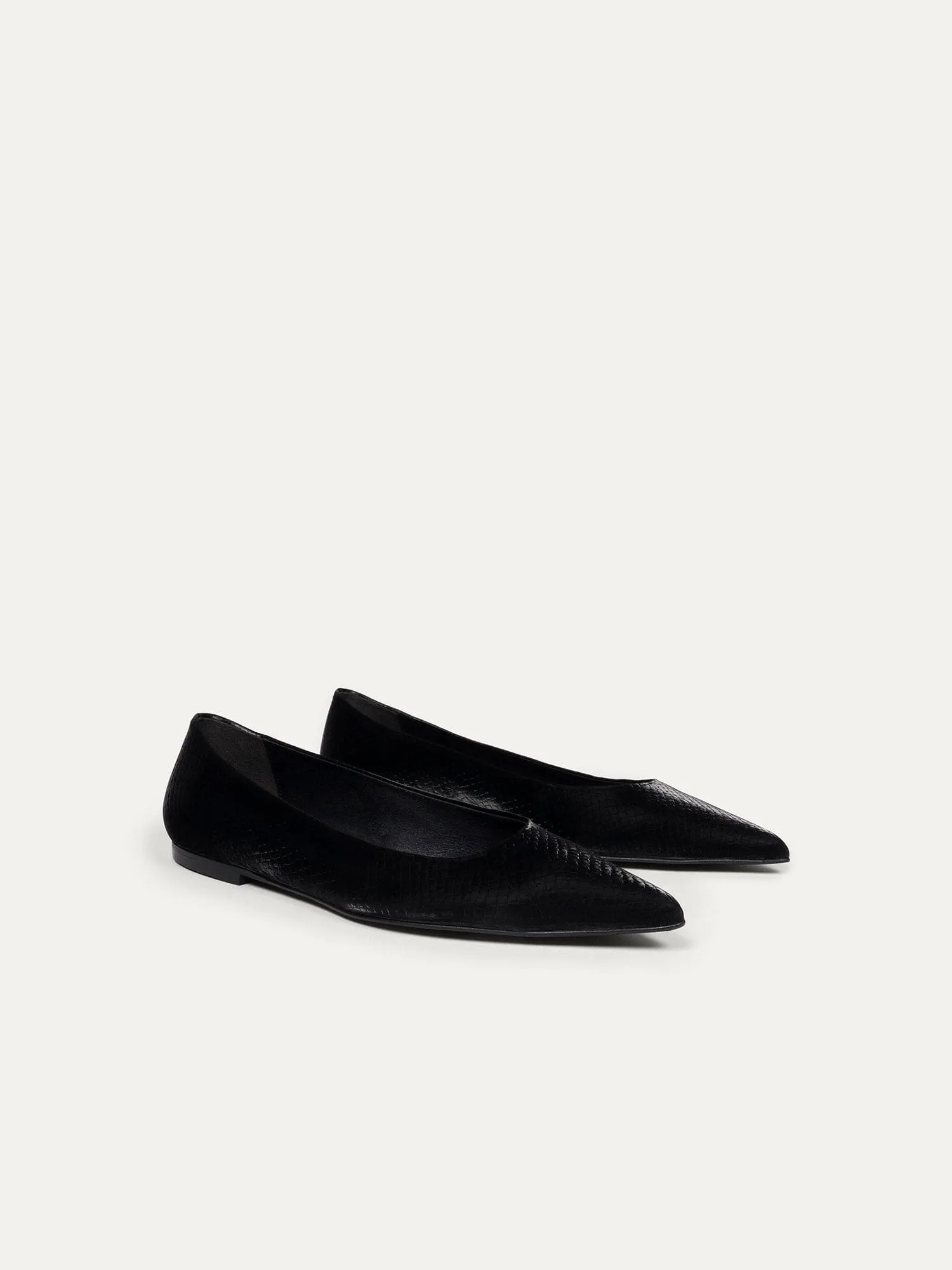 10:30am Running Between Offices Vegan Leather Flats | Black