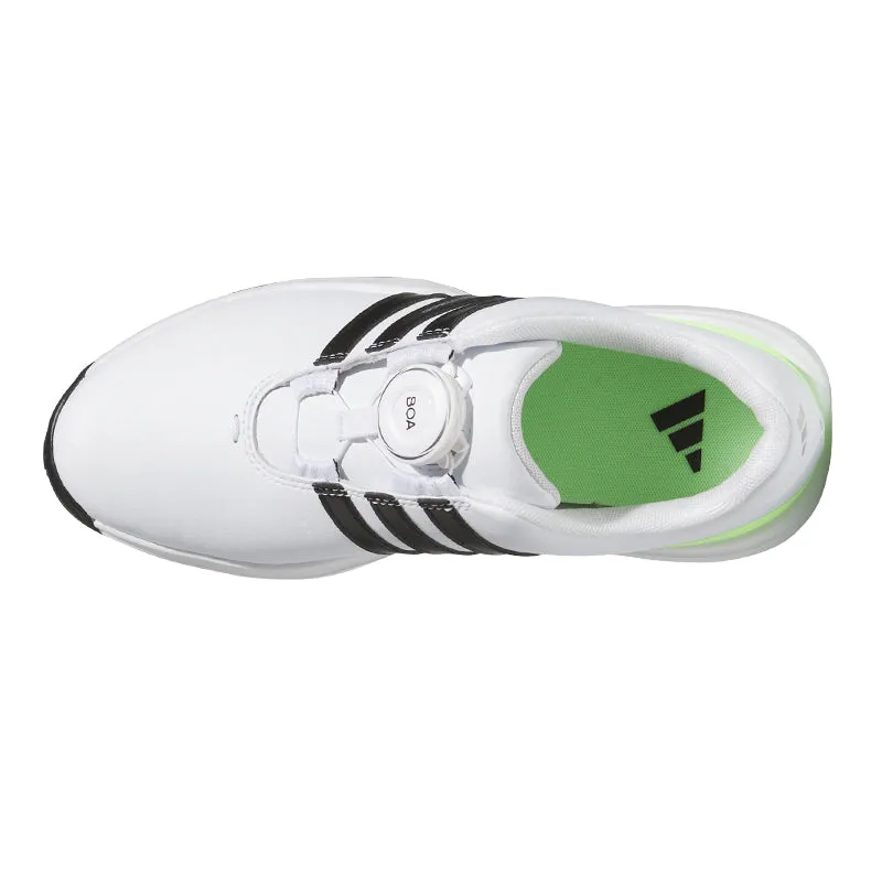 ADIDAS Tour360 BOA Junior Spiked Shoes (White/Black/Green)