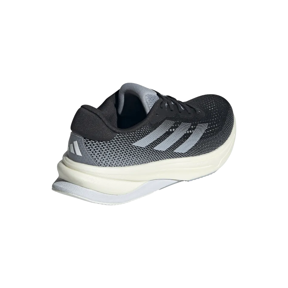 Adidas Women's Supernova Solution Running Shoes in Core Black/Halo Silver/Dash Grey SS24