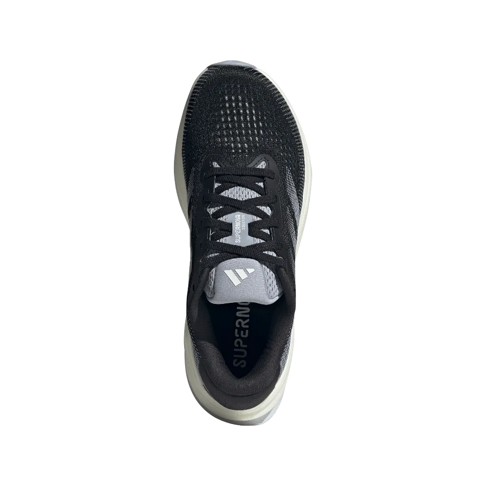 Adidas Women's Supernova Solution Running Shoes in Core Black/Halo Silver/Dash Grey SS24