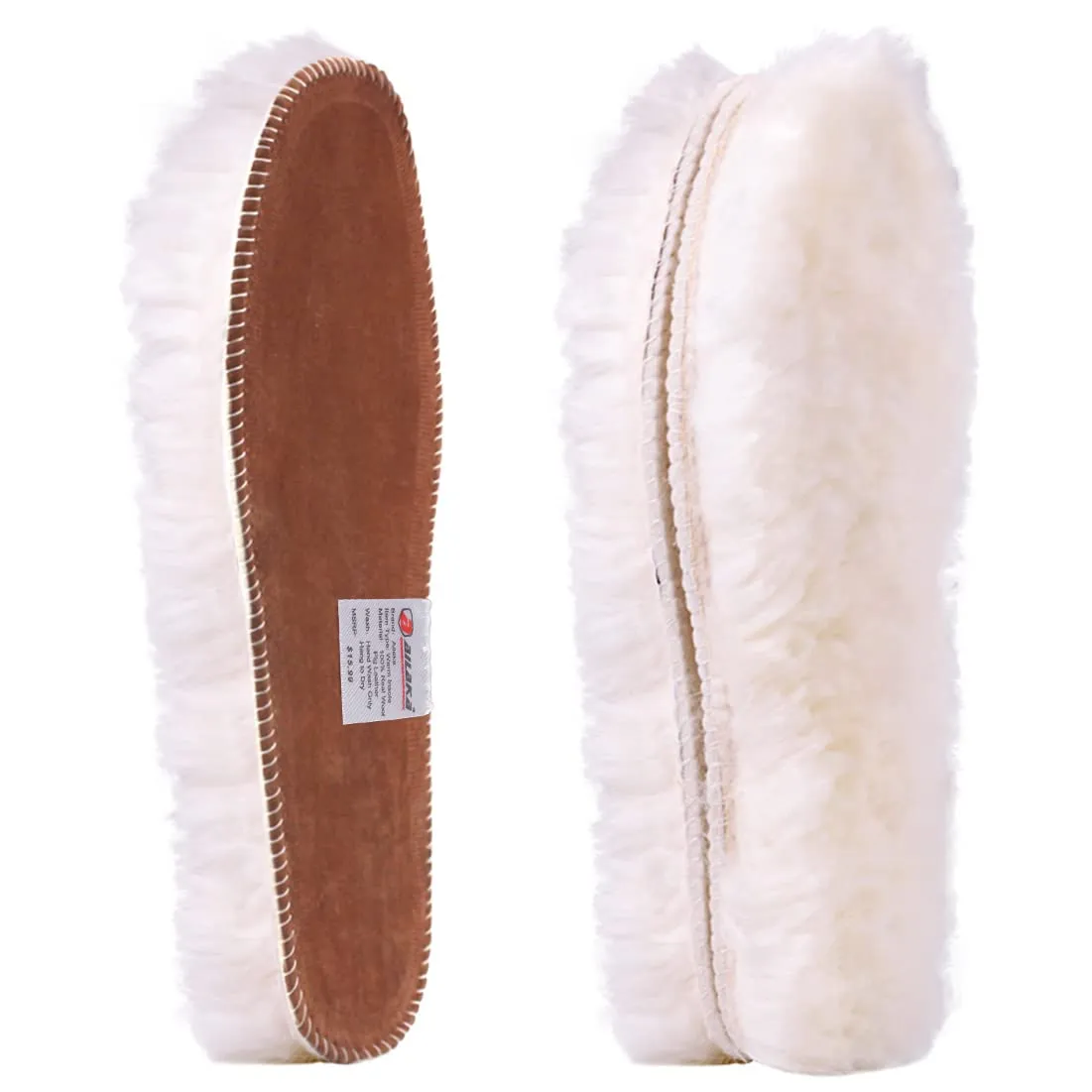 Ailaka Women’s Sheepskin Insoles, Thick Warm Wool Insoles Fluffy Fleece Replacement for Shoes Boots Slippers 1 Pair 8 M US Women