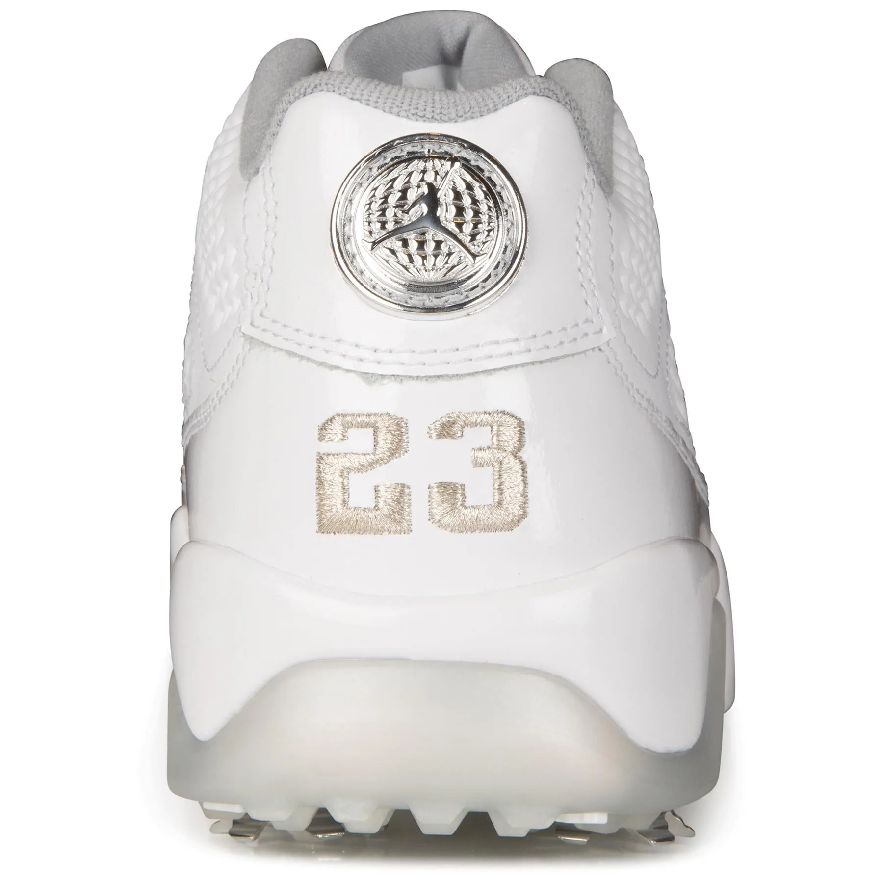 Air Jordan 9 Chrome Golf Shoes White/Metallic Silver/Wolf Grey - AW24