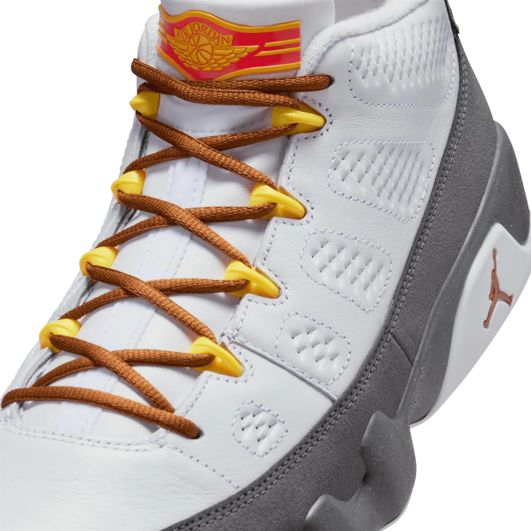 Air Jordan 9 NRG Retro Golf Shoes White/University Gold/Cool Grey - AW24