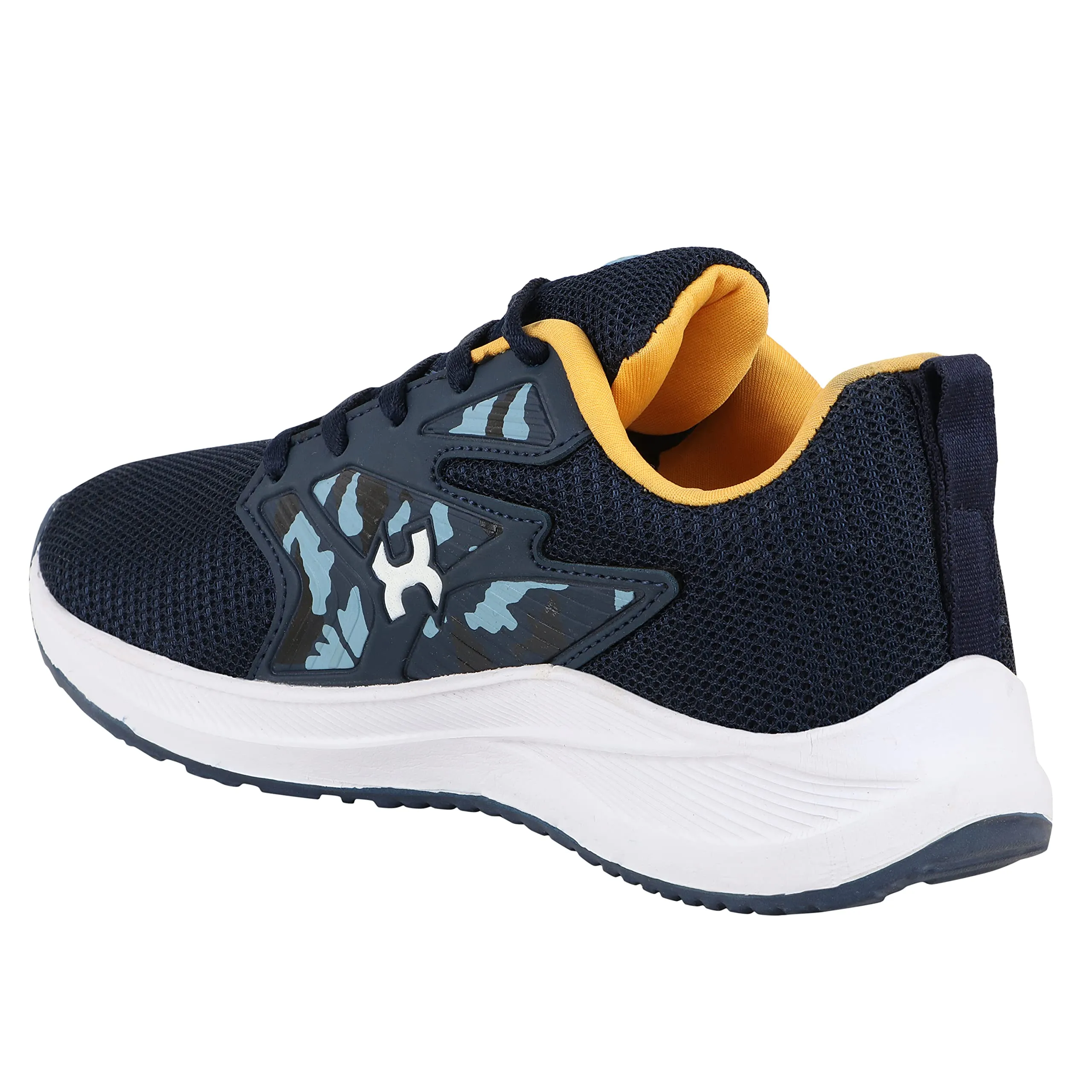 AIRFAX Kids Casual Wear Running Walking Outdoor Shoes (AKITO_Blue&Yellow_13_Kid)