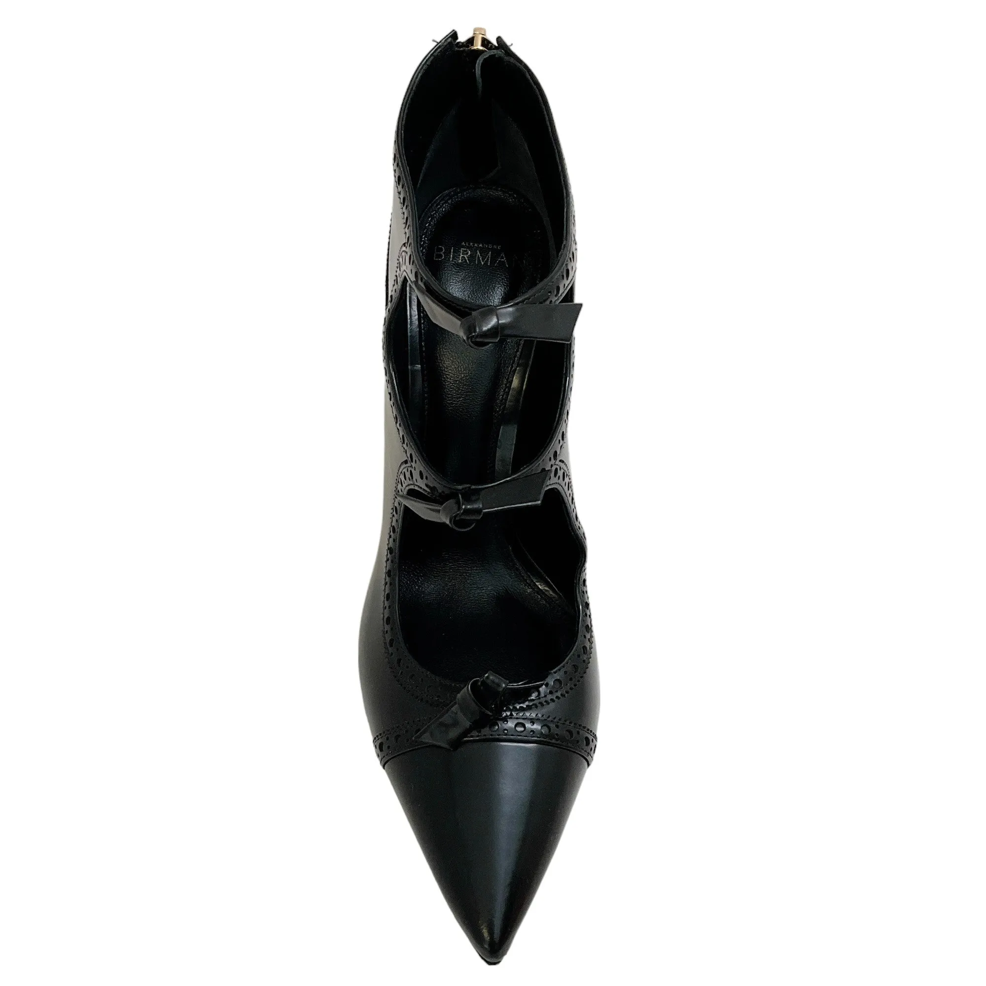 Alexandre Birman Black Leather Louise Oxford Pumps