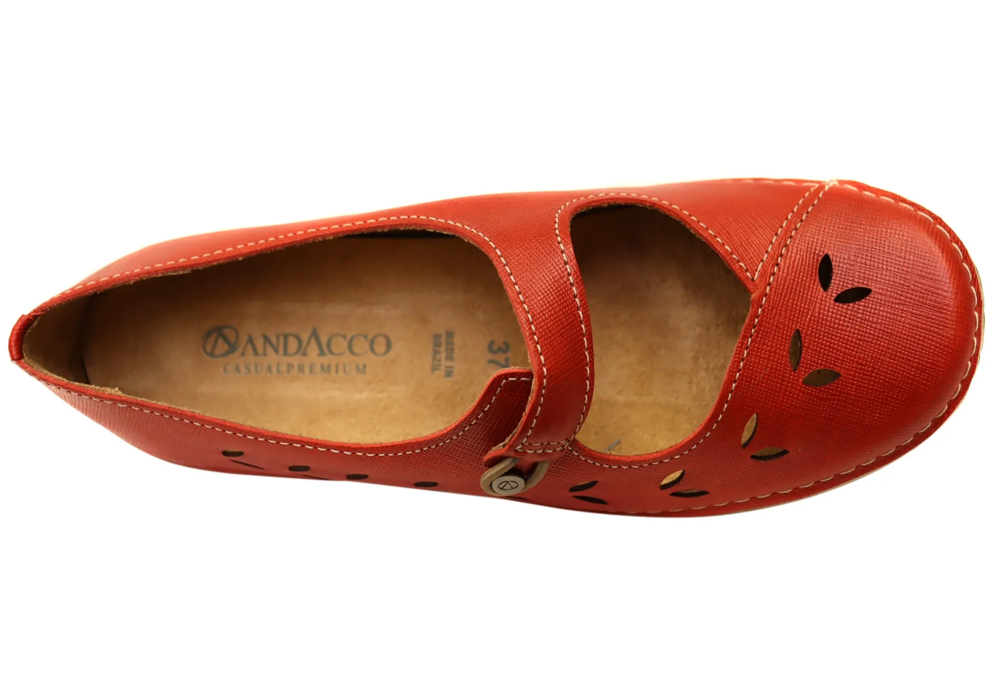 Andacco Kezia Womens Comfortable Leather Shoes Made In Brazil