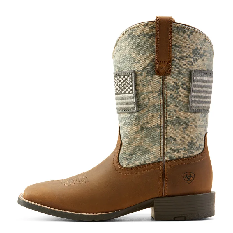 'Ariat' Men's Sport Patriotic Western Square Toe - Camo