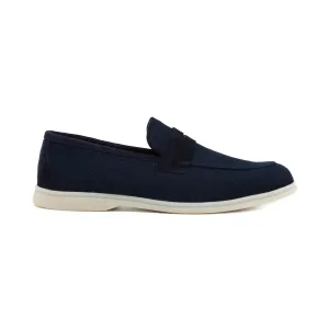 Atlas Navy Blue Suede Loafer