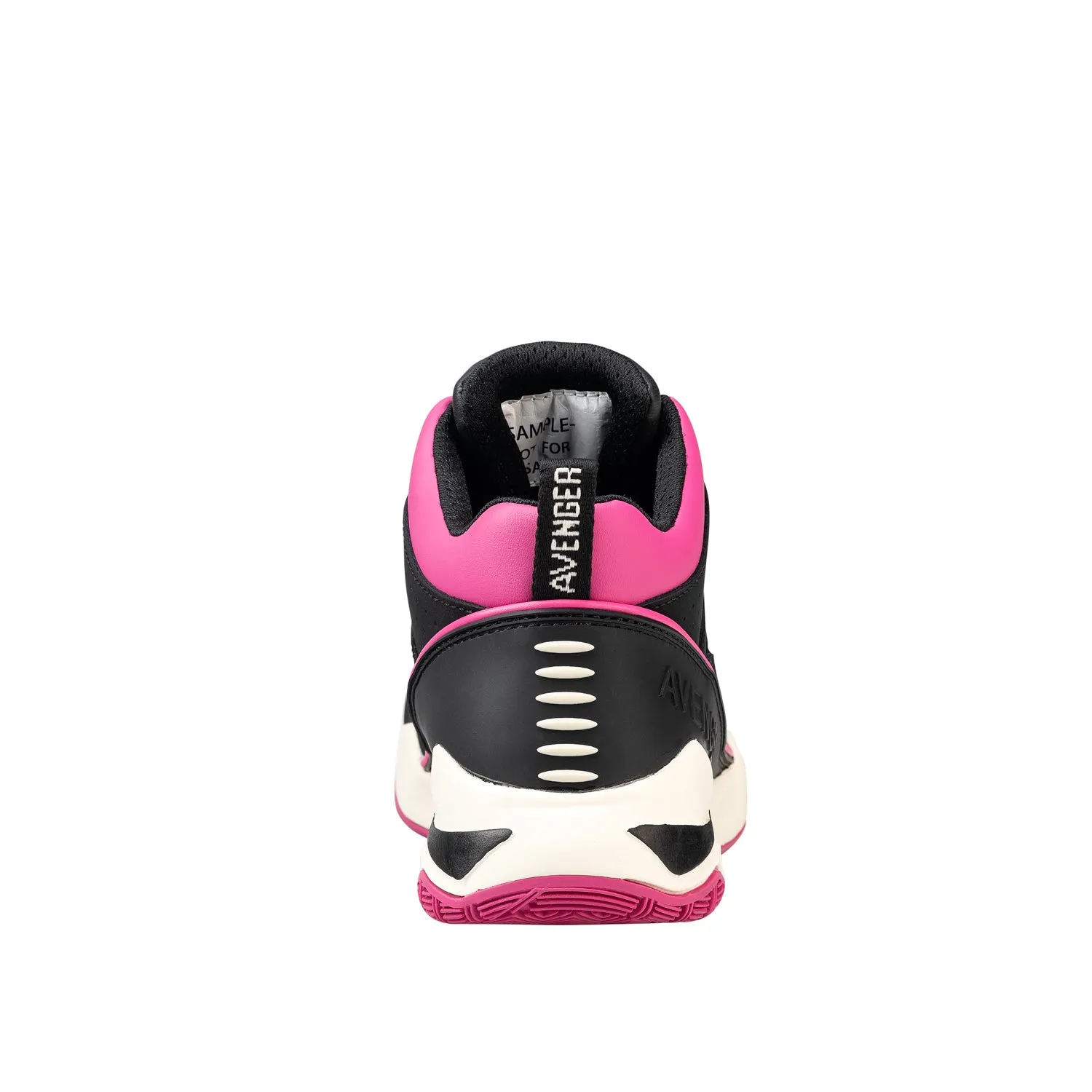 Avenger Womens Reaction Black/Pink Leather Work Shoes