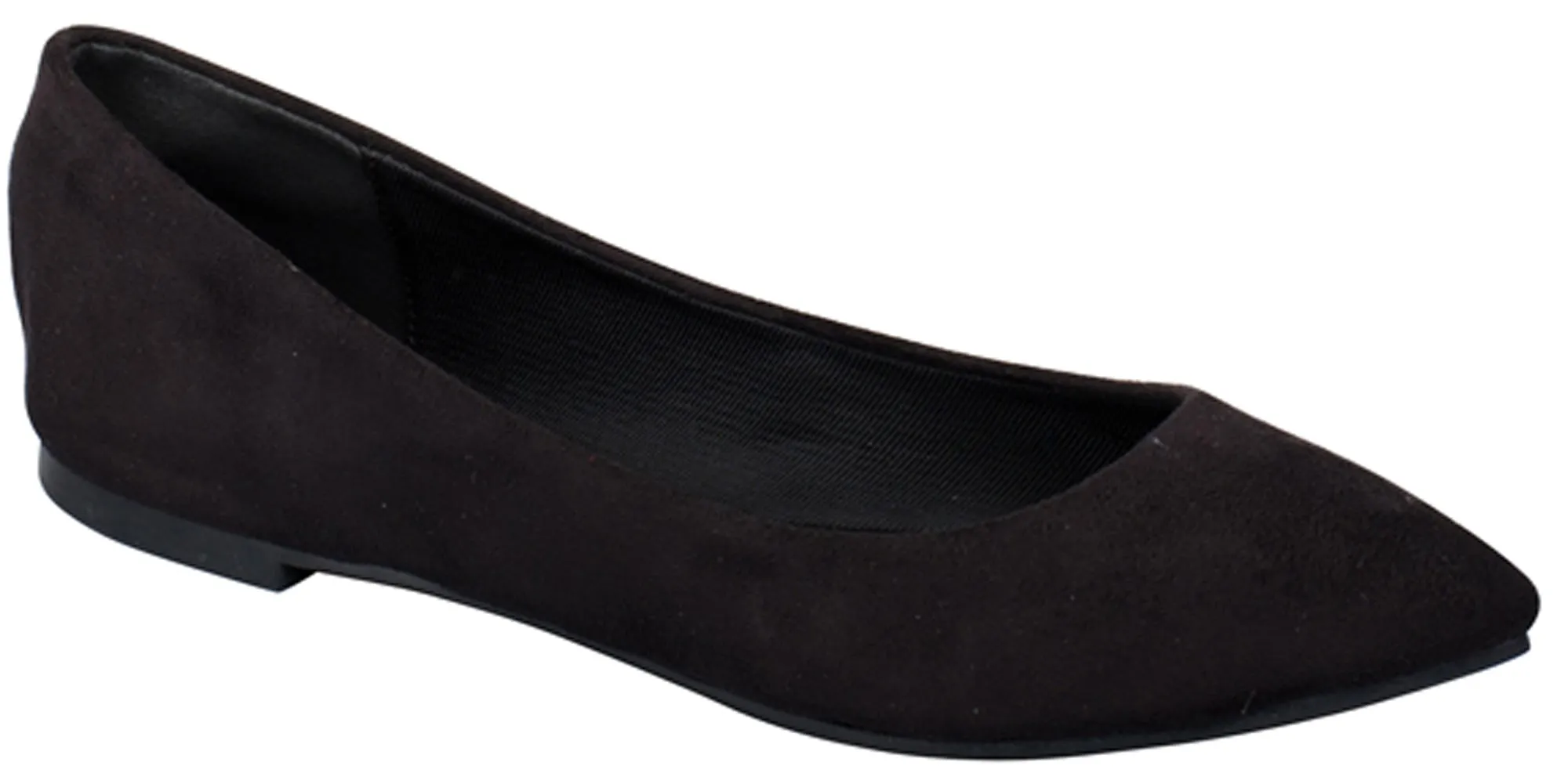 Breckelle's Women's Classic Pointed Toe Ballet Flat Shoe