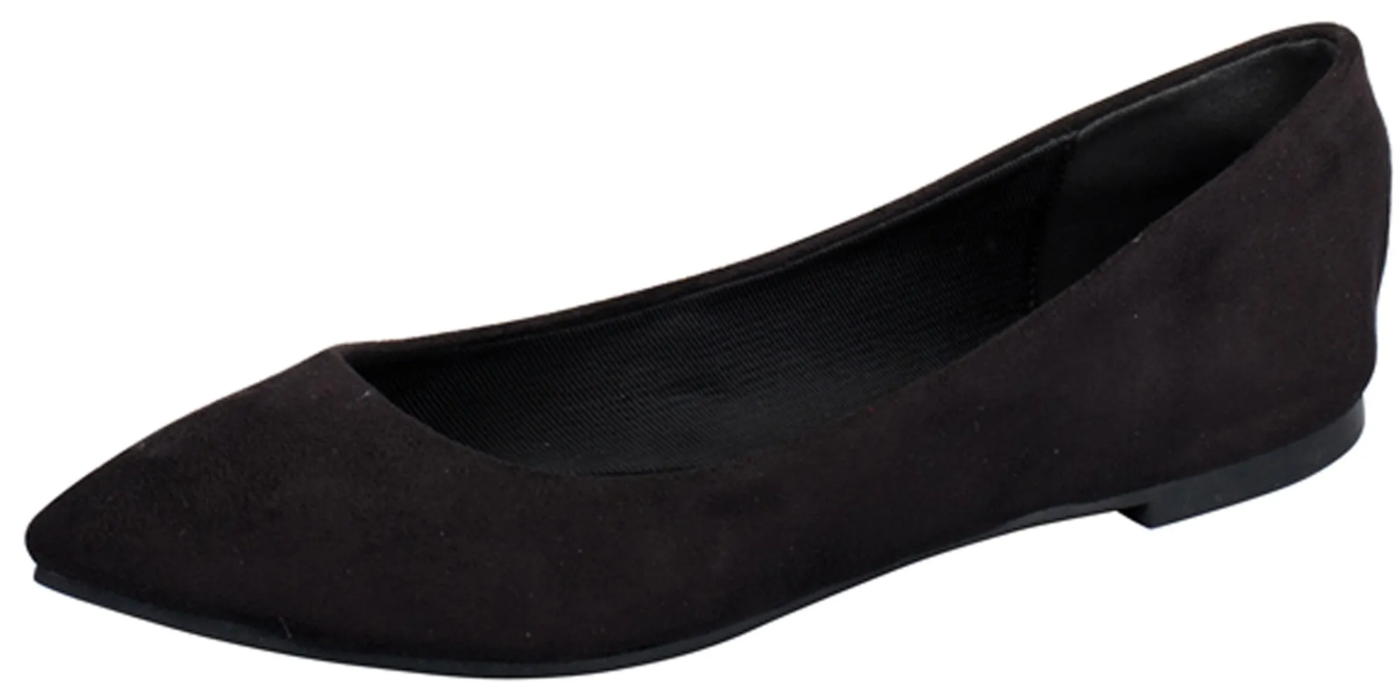 Breckelle's Women's Classic Pointed Toe Ballet Flat Shoe