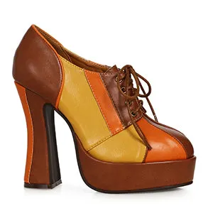 Brenda-557 Retro Oxford Chunky Heel Pumps