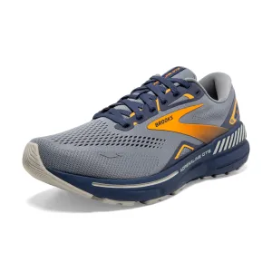 Brooks Men’s Adrenaline GTS 23 Supportive Running Shoe - Grey/Crown Blue/Orange - 10.5 Medium