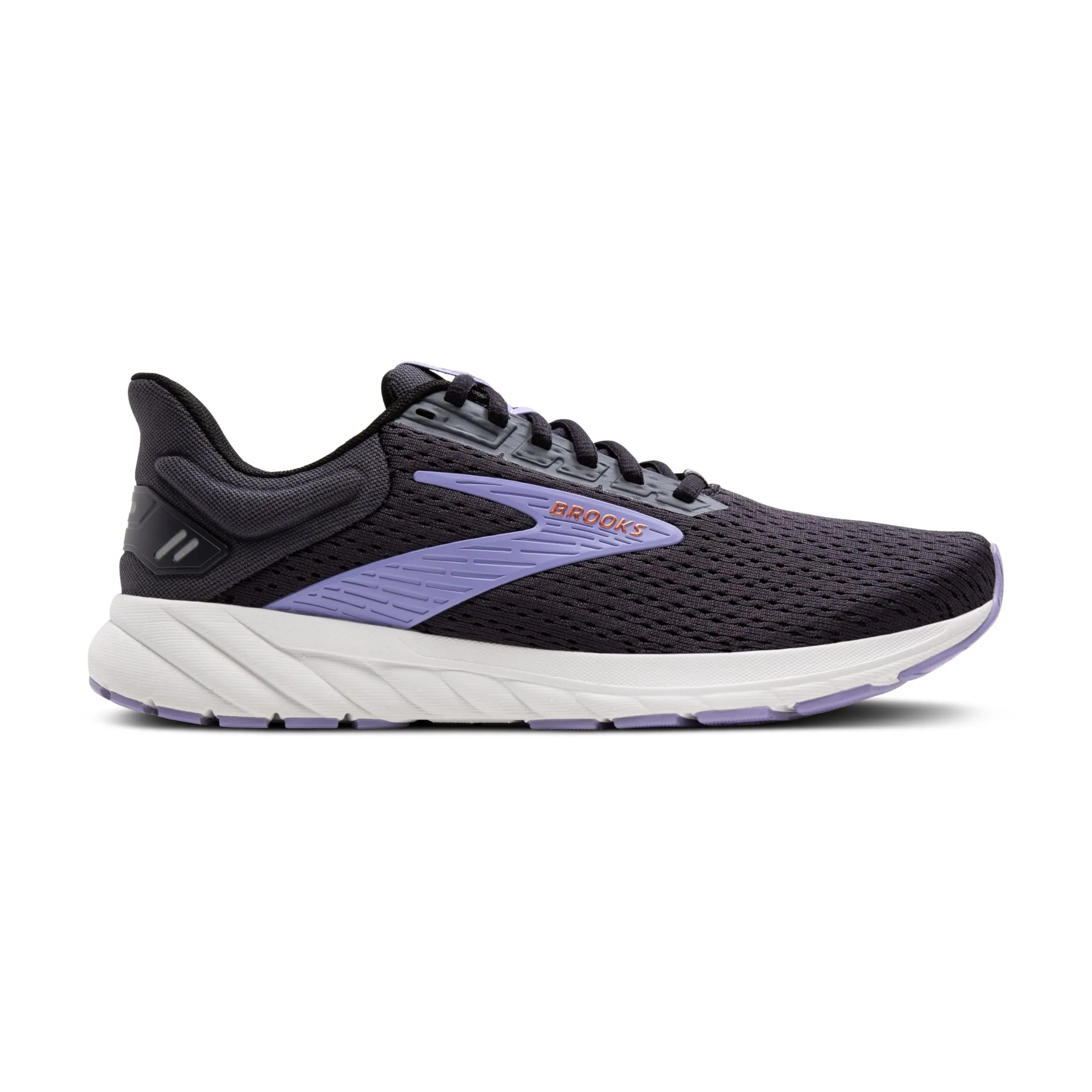 Brooks Women’s Anthem 6 Neutral Running Shoe - Ebony/Lavender/Copper - 8 Medium