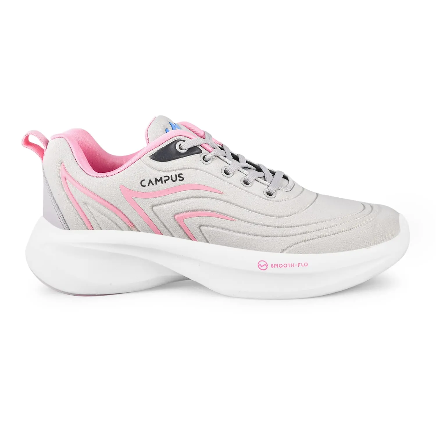 Campus Women's Camp-Candid L.Gry/Pink Running Shoes 8-UK/India