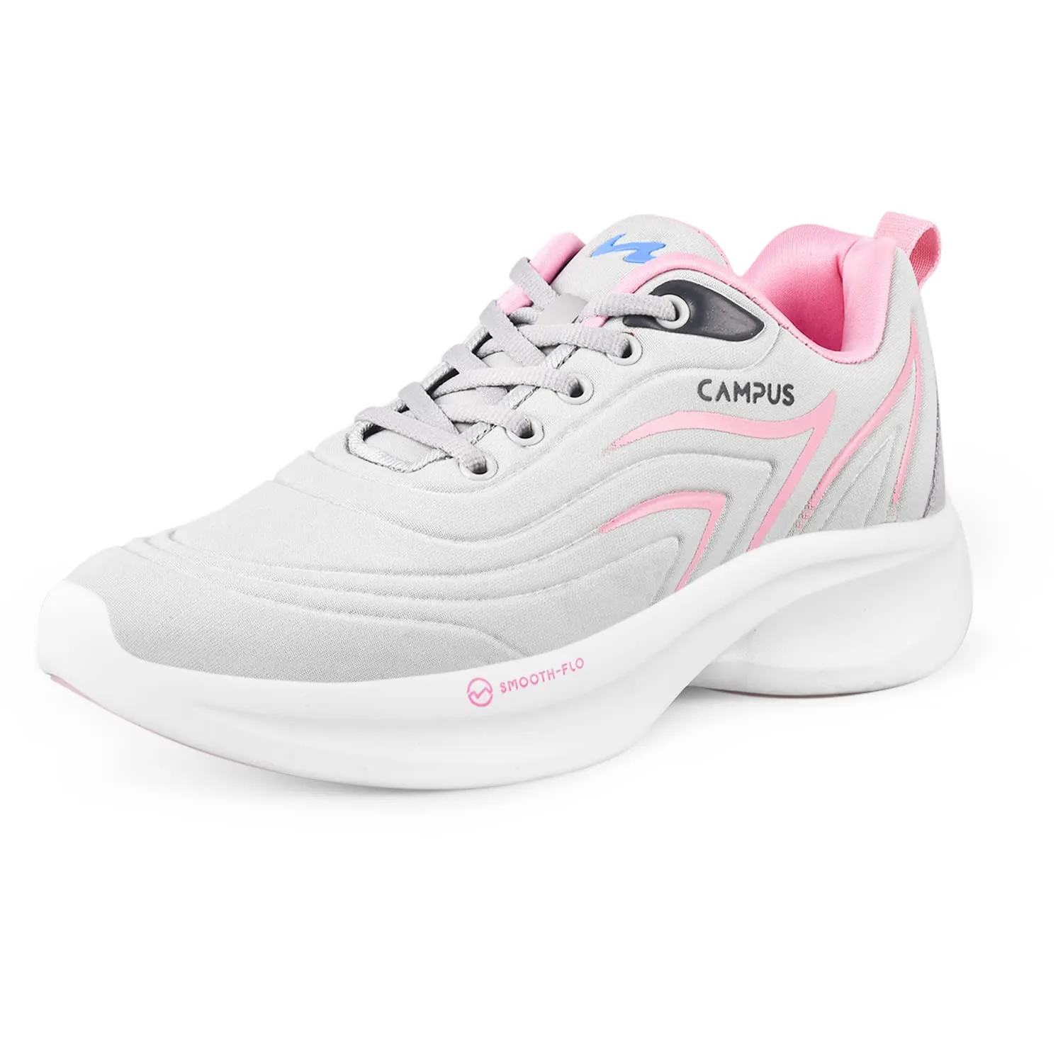 Campus Women's Camp-Candid L.Gry/Pink Running Shoes 8-UK/India