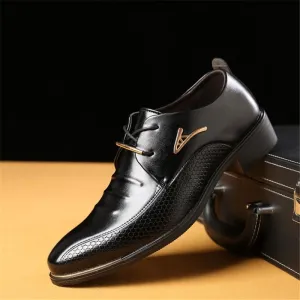 Classic Patent Leather Oxford Men Dress Shoes