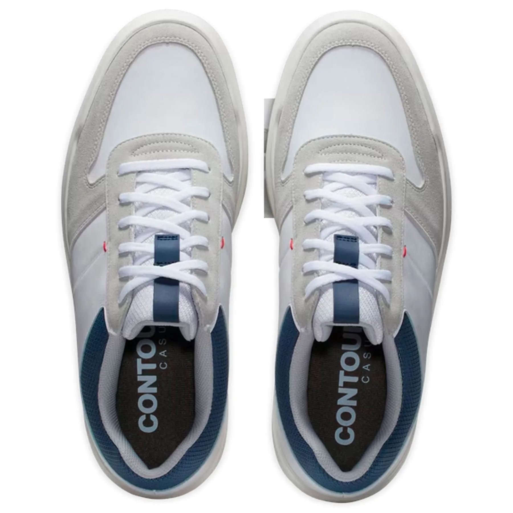 Contour Casual Spikeless Golf Shoe White/Navy/Grey - 2024