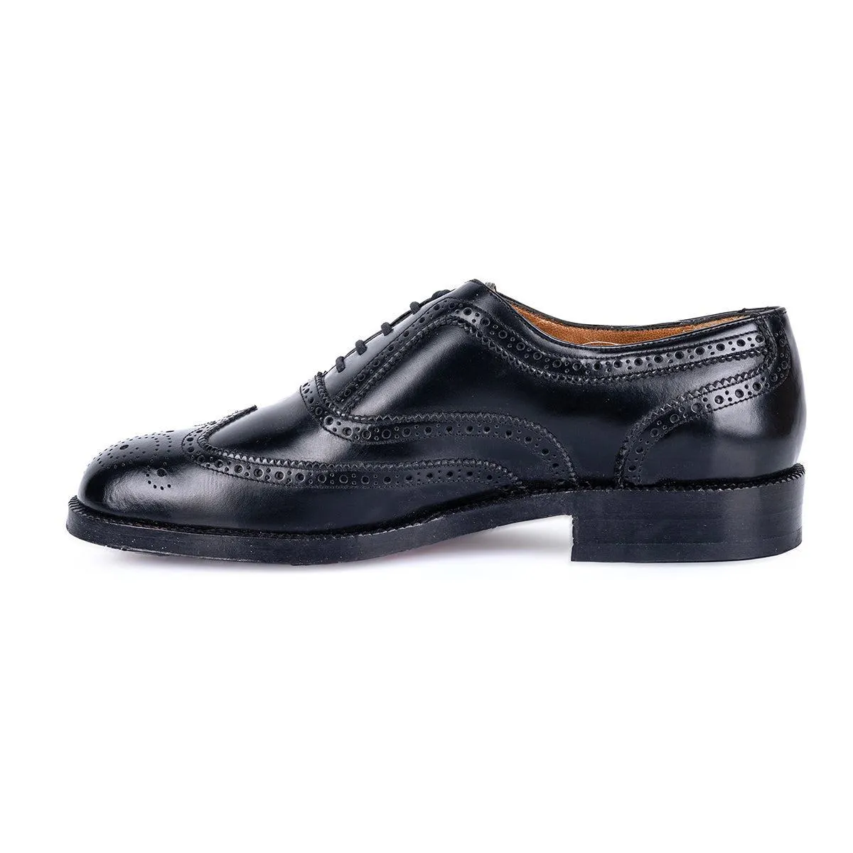 Crown British Style Oxford Formal Lace Ups Leather Black Colour For Men