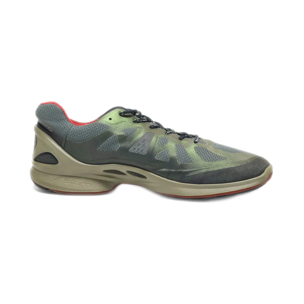 Ecco Casual Lace Ups Fabric Green Colour For Men