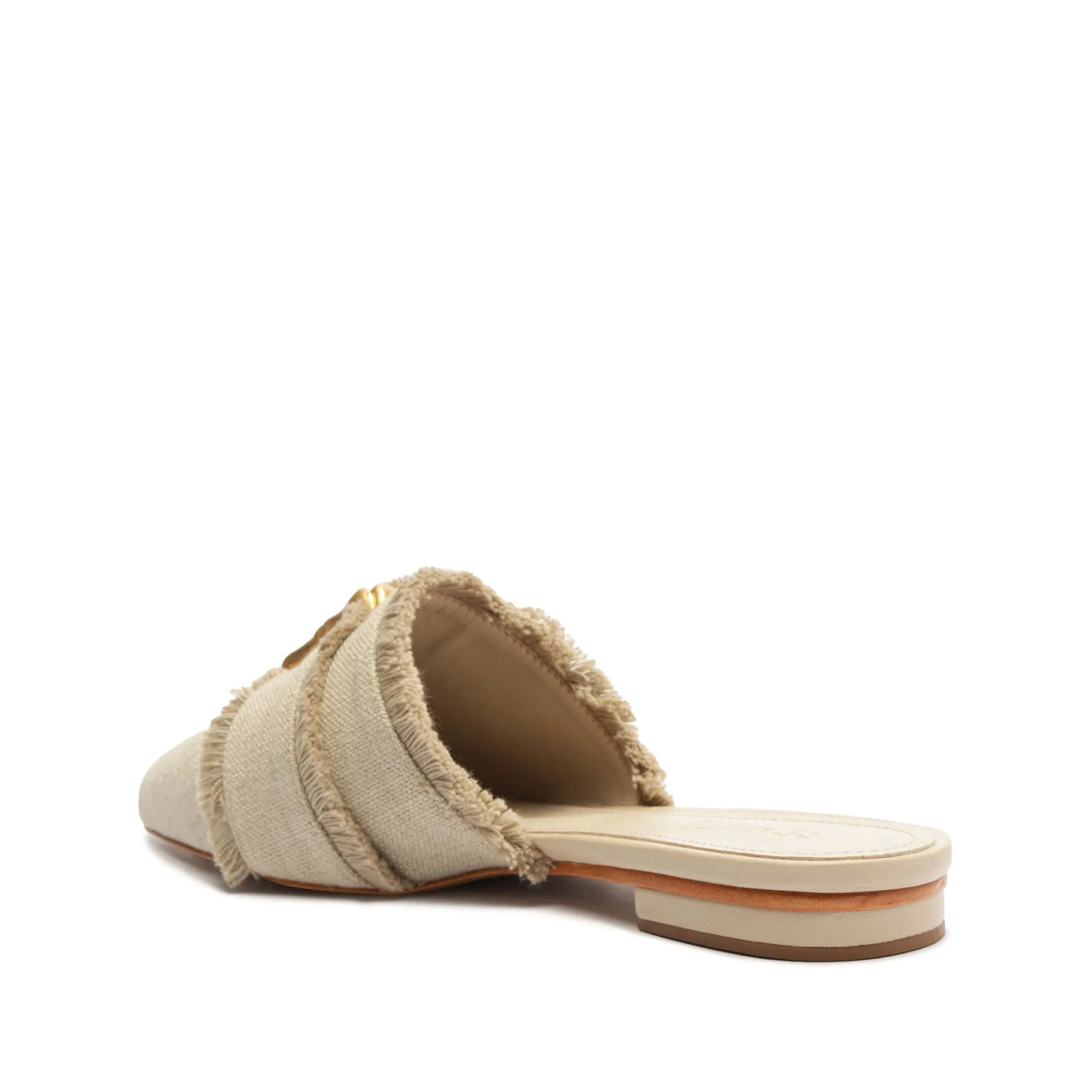 Enola Linen Flat Mule