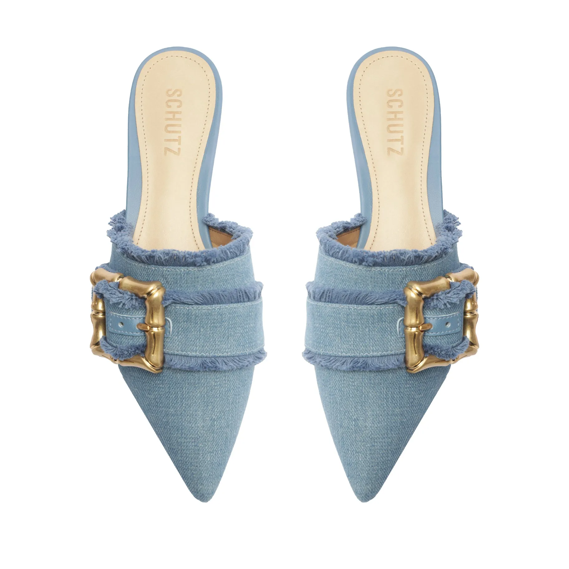 Enola Mule Denim Flat