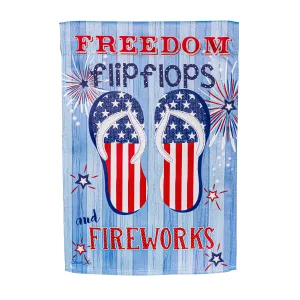 FREEDOM FLIP FLOPS GARDEN FLAG