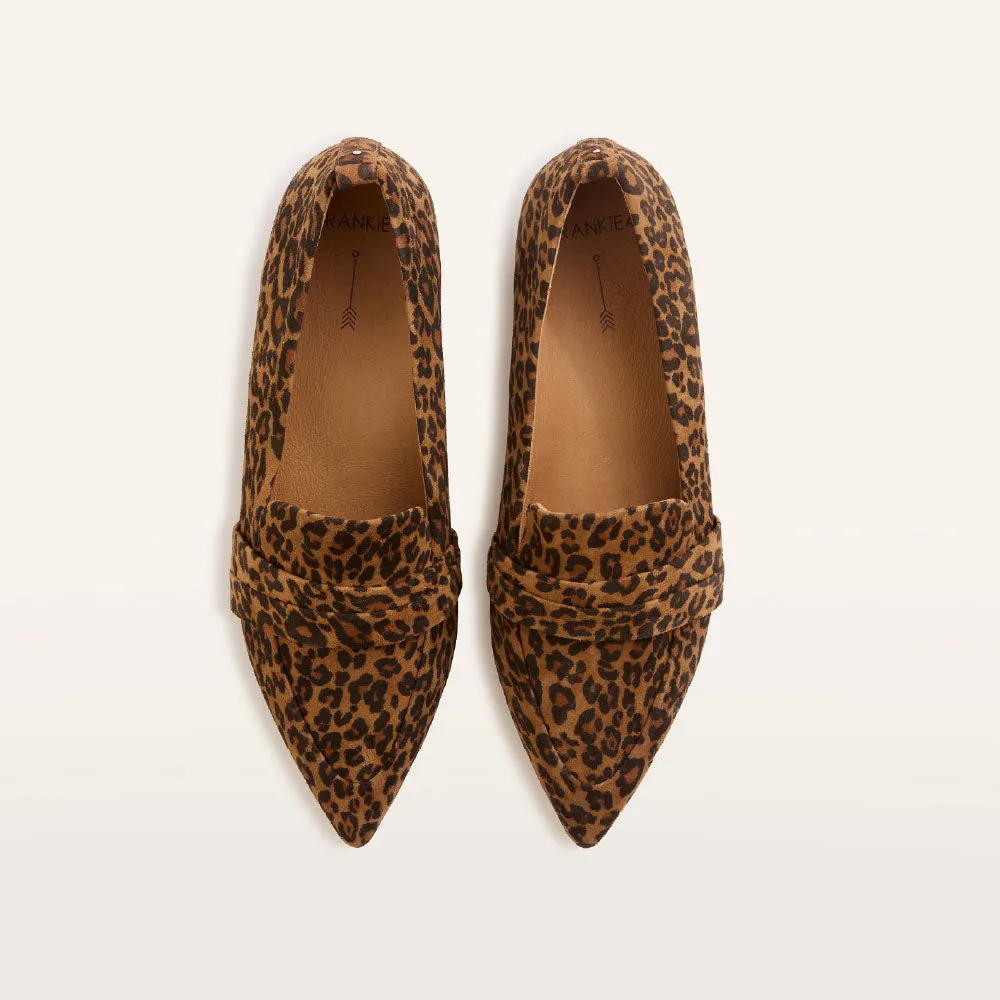 Harlow Leopard Print Suede