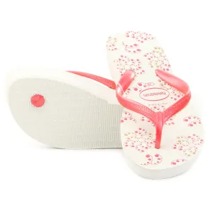 Havaianas High Light II Thong Flip Flop Sandal - White/Pink - Womens