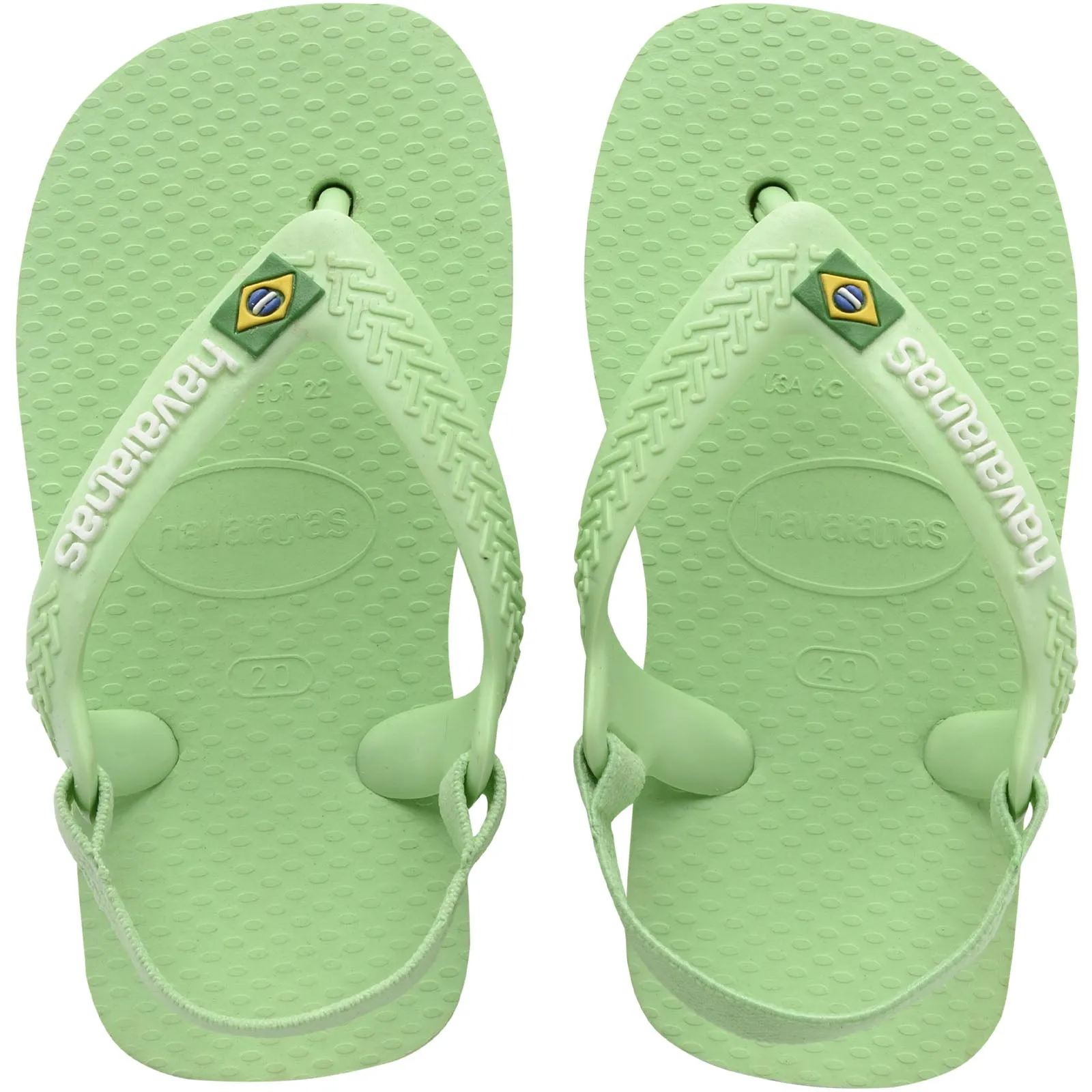 Havaianas Kids Baby Brasil Logo Flip Flops - Hydro Green - 5K