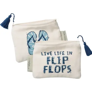 In Flip Flops Zipper Pouch