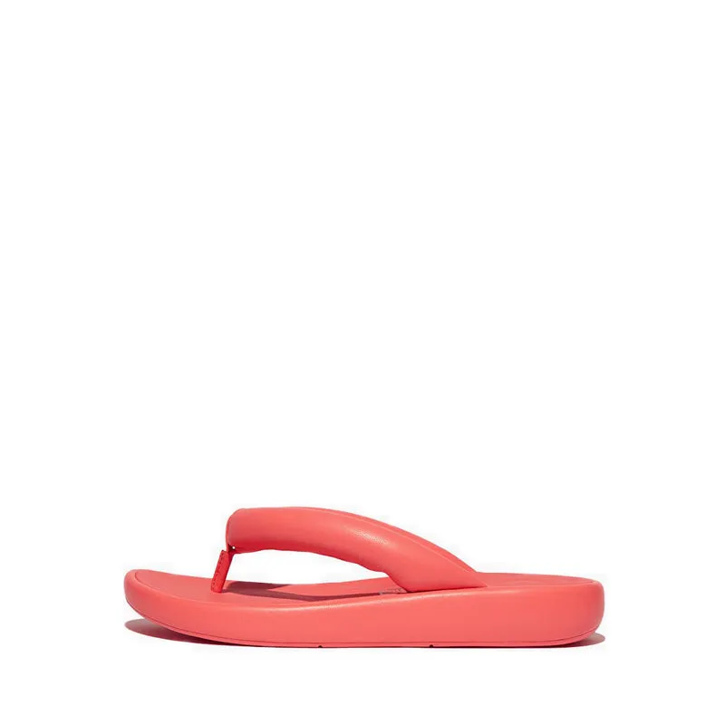 IQushion Wo D-Luxe Padded Leather Flip-Flops