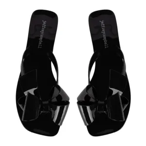 Jeffrey Campbell Womens Sugary Black Flip Flops