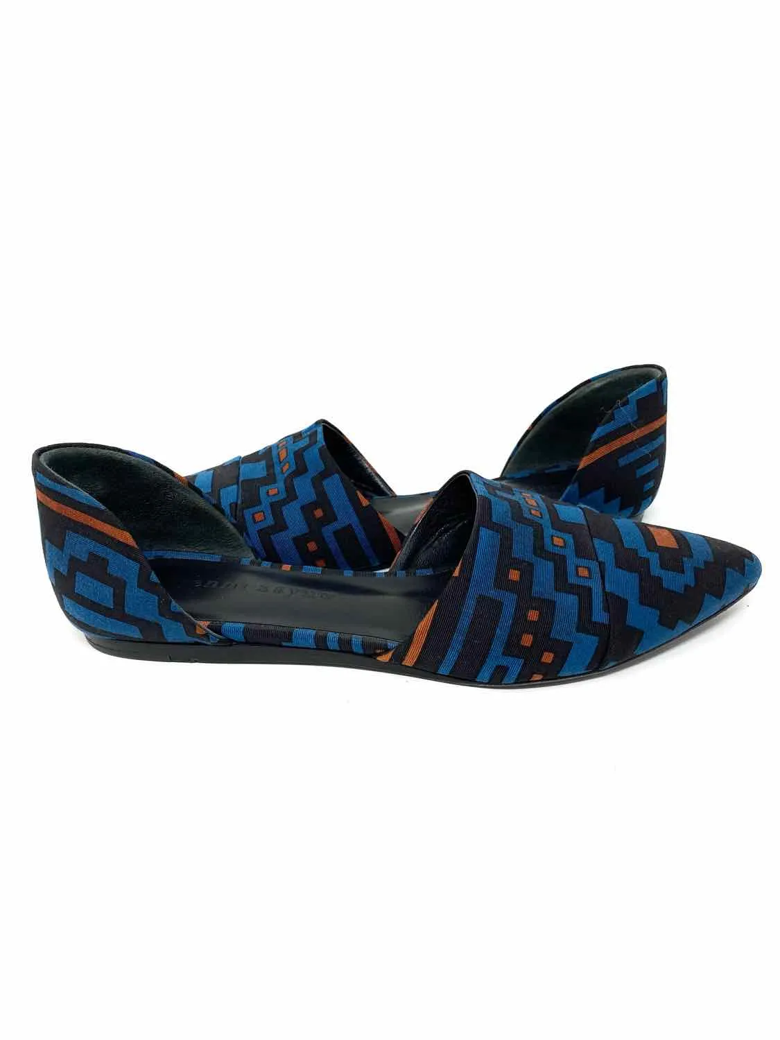 jenni kayne Women's Blue/Black Pointed Tribal Size 36/7 Flats