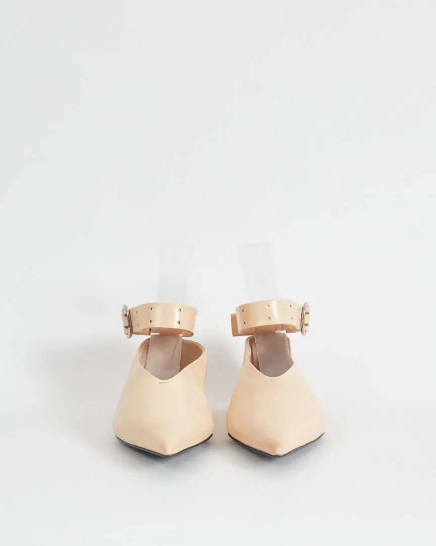 Jil Sander leather ballerina flats, nude, 40