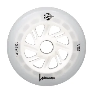 Luminous LED Inline Wheels 125mm/85a - White - Sold by the Single Wheel