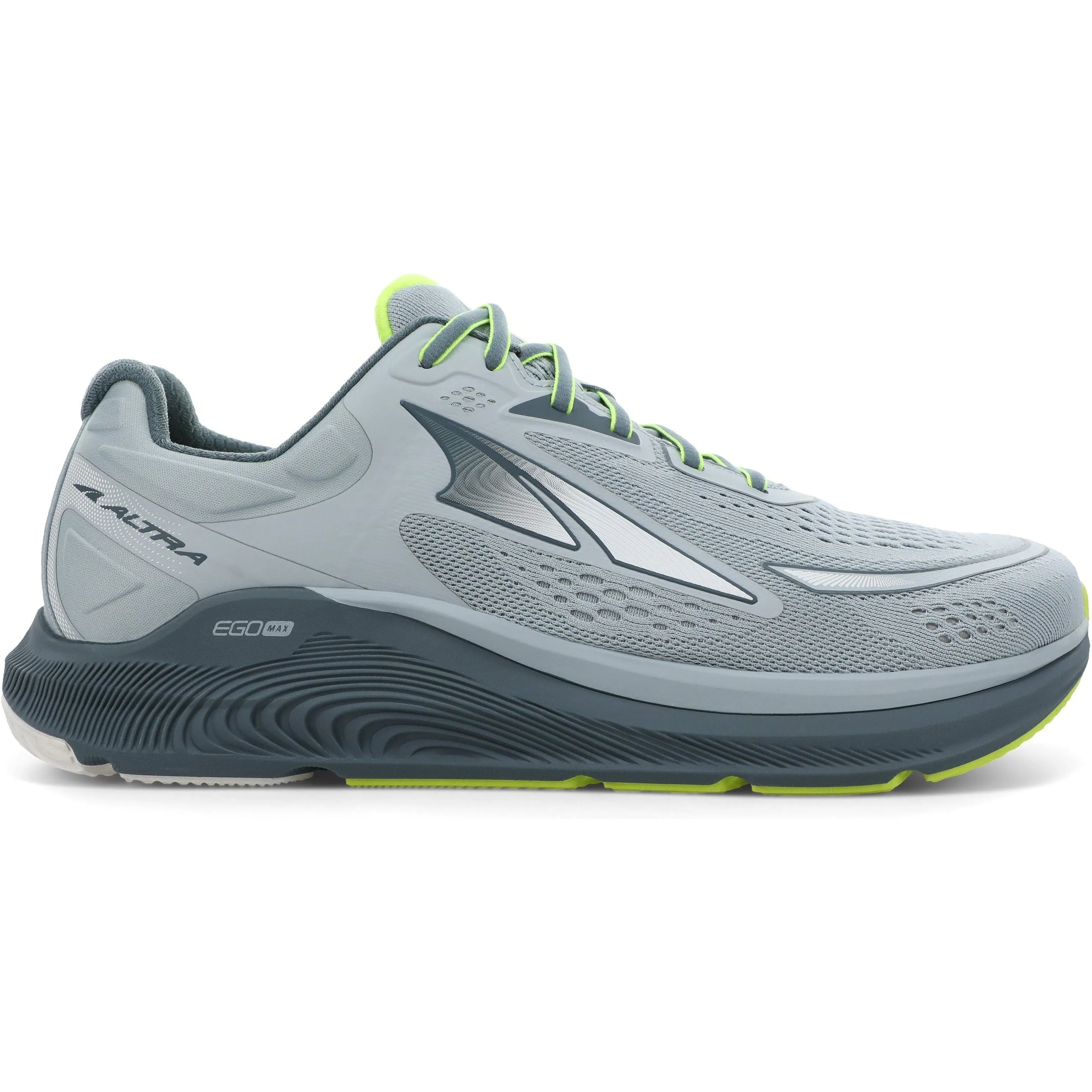 Men's Altra Paradigm 6, Grey/Lime, 9 D Medium