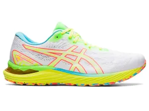 Men's Asics Gel-Cumulus 23, White/Safety Yellow, 9.5 D Medium