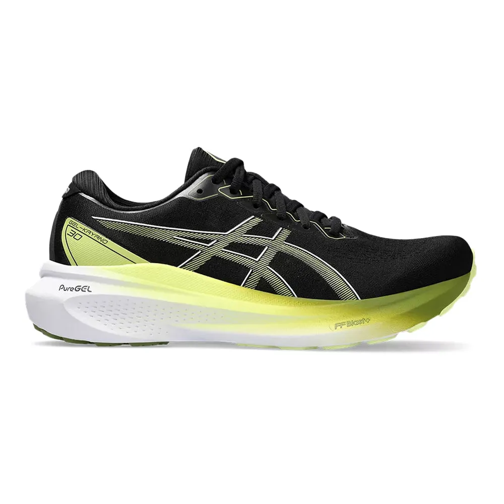 Men's Asics Gel-Kayano 30, Black/Glow Yellow, 11 D Medium