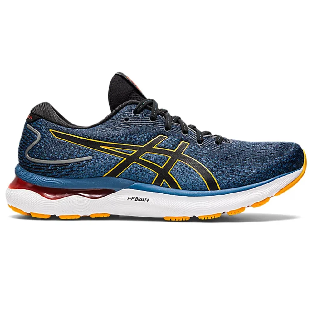 Men's Asics GEL-Nimbus 24, Azure/Amber, 13 D Medium