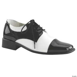 Men's Black & White Oxford Shoes