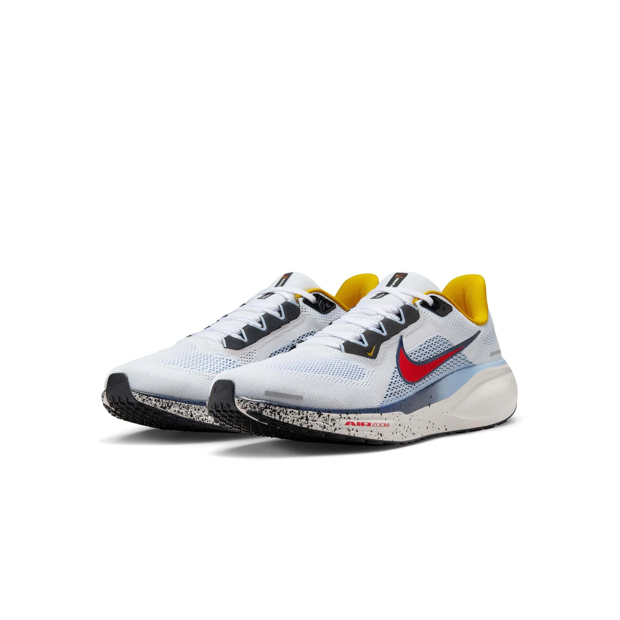 Nike | Men's Pegasus 41 Road Running Shoes - White/Speed Red-Psychic Blue