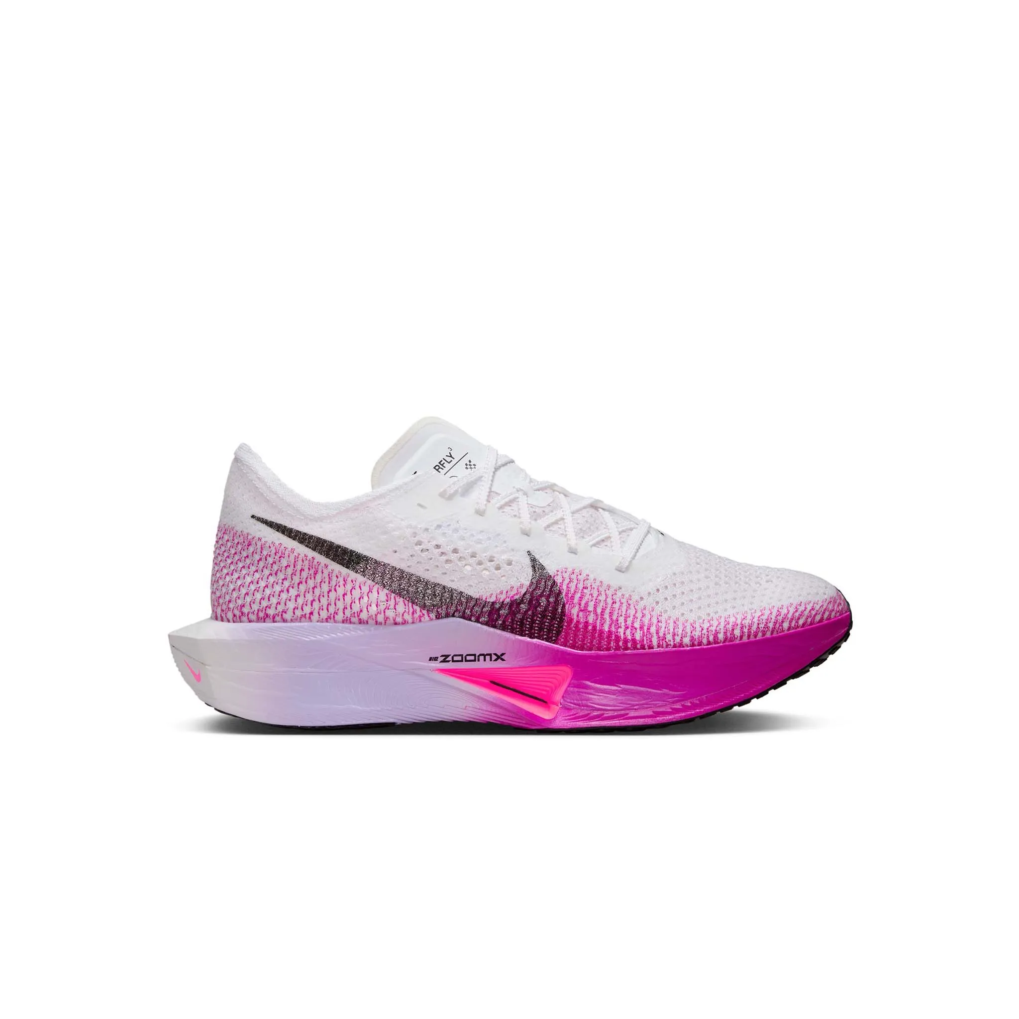 Nike | Men's Vaporfly 3 Road Racing Shoes - White/Black-Vivid Purple-Purple Agate