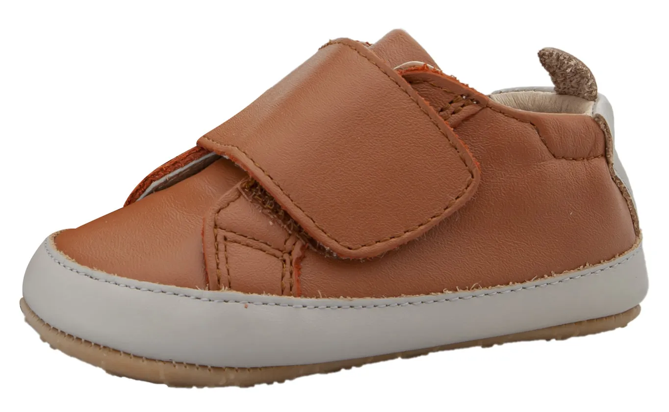 Old Soles Girl's & Boy's Wendle Hook and Loop Closure Sneakers - Tan/Gris