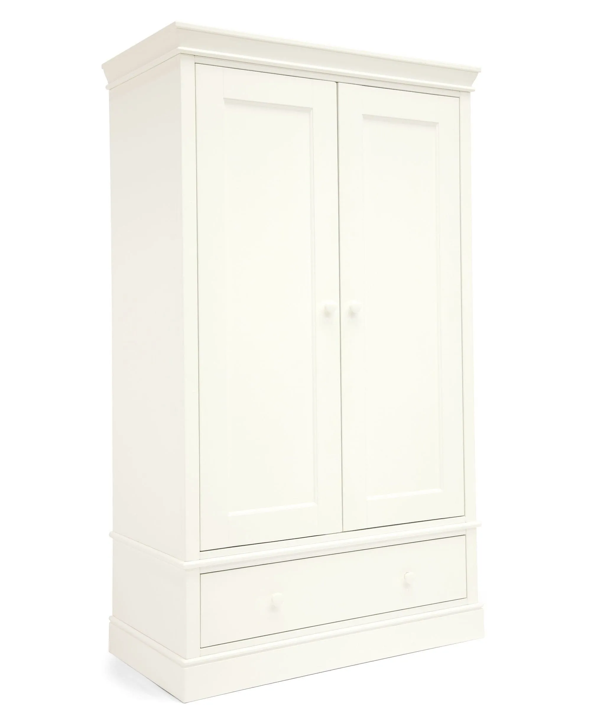 Oxford Nursery Wardrobe with Storage Drawer - White