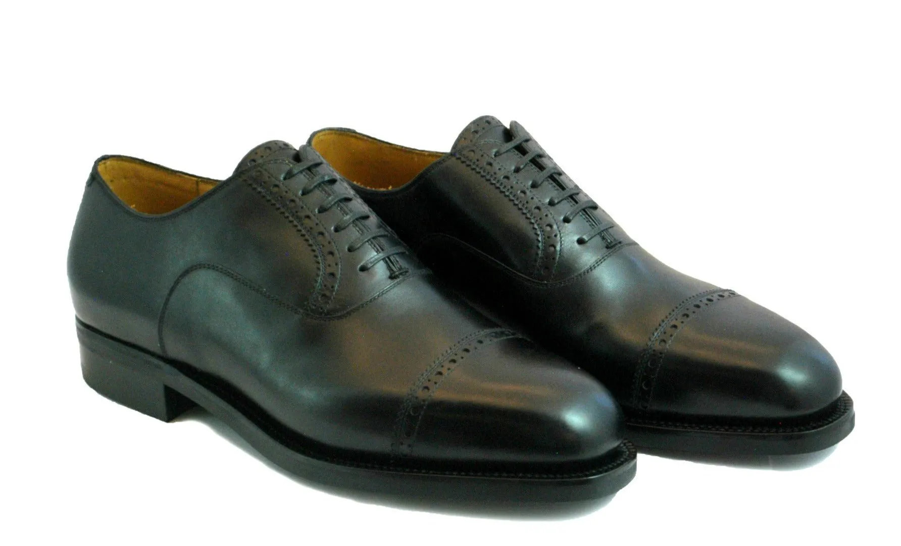 OXFORD SEMI-FULL BROGUE WITH TOE CAP CALF LEATHER