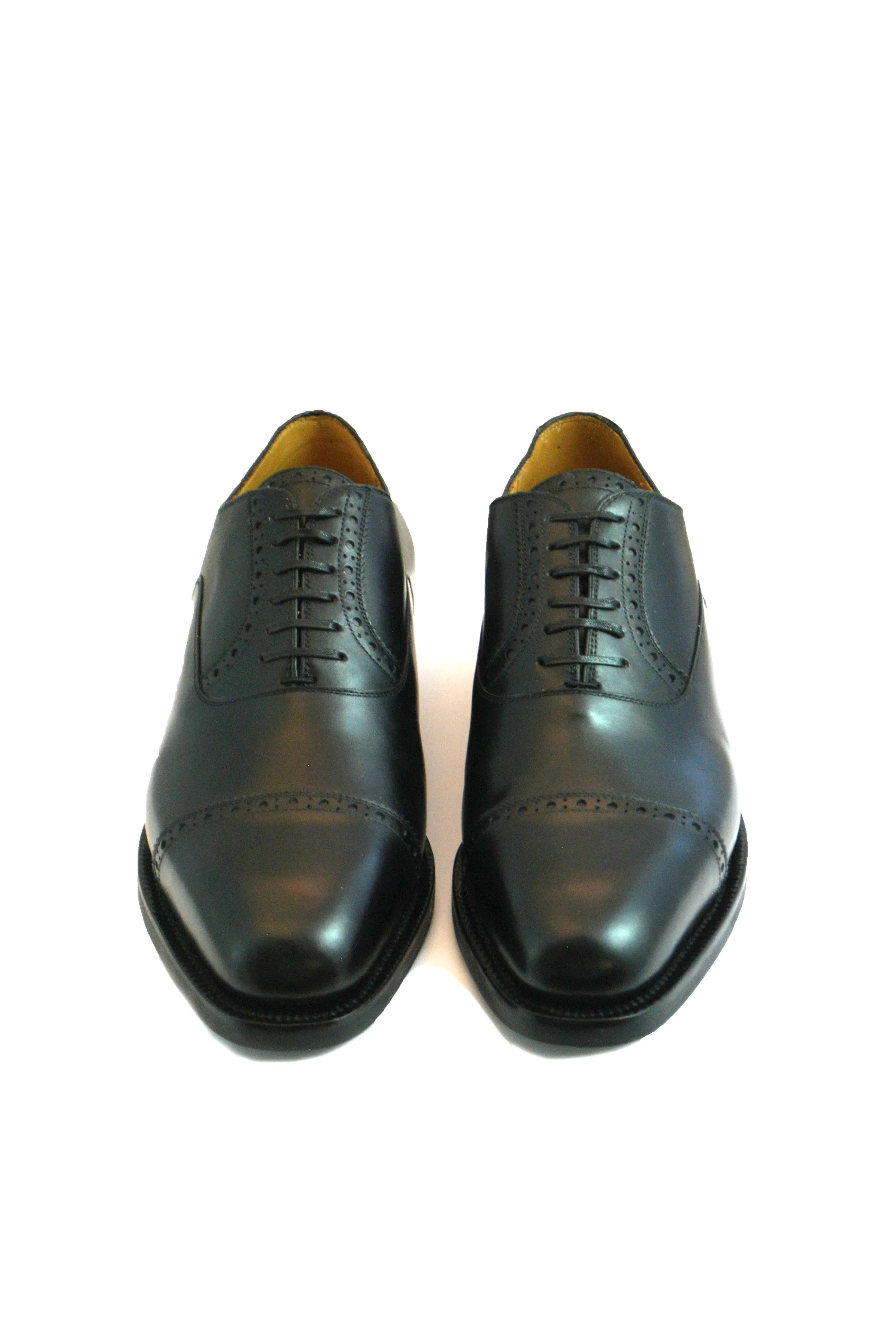 OXFORD SEMI-FULL BROGUE WITH TOE CAP CALF LEATHER