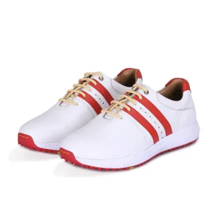 Pound White & Red Golf Shoes