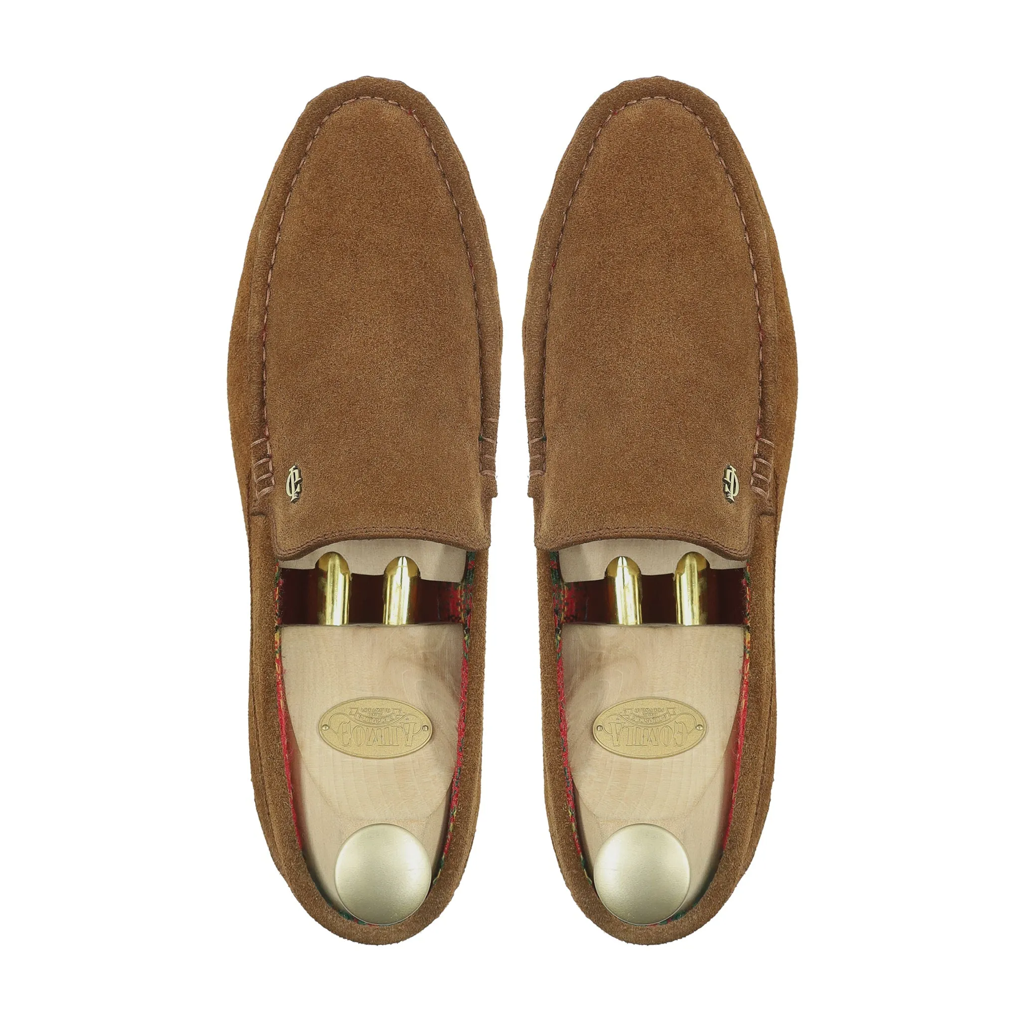 Ron - Men's Cognac Kid Suede Driver Shoe