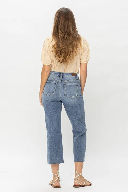 San Fran High Waist Crop Wide Leg Denim